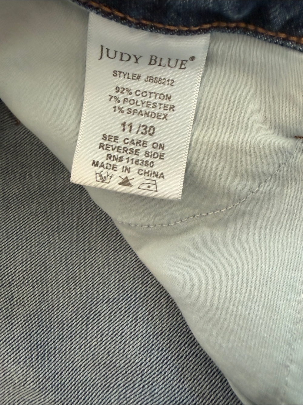 Judy Blue Skinny Fit Stretch Blue Denim Jeans - Picture 5 of 6